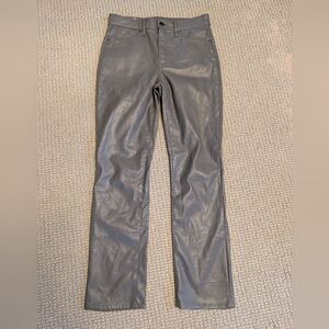 Gap High Rise Vintage Slim Grey Vegan Leather Pants - 27 - Size 4